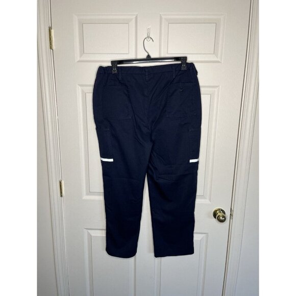 FedEx Work Pants 16x31 Navy Blue Reflective Stan Hermon - Picture 2 of 3